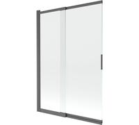 Mexen Fox pare-douche à deux volets coulissants 120 x 150 cm, transparent, gris canon brossé - 891-120-002-66-00 82525 5905315985330