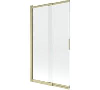 Mexen Fox paroi de baignoire coulissante à 2 volets 100 x 150 cm, transparent, doré brossé - 891-100-002-55-00 82516 5905315985279