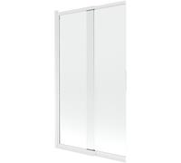 Mexen Fox paroi de douche à 2 panneaux coulissants 100 x 150 cm, transparent, blanc - 891-100-002-20-00 82515 5905315985262