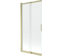 Mexen Fox paroi de douche à 2 volets coulissants 85 x 150 cm, transparent, or brossé - 891-085-002-55-00 82509 5905315985231
