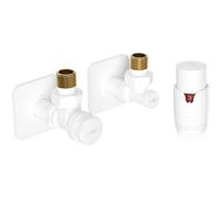 Mexen G00 ensemble thermostatique angulaire avec cache S, blanc - W901-900-909-20 32631 5905315237132