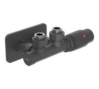 Mexen G00 ensemble thermostatique coudé avec rosace S, Duplex, DN50, anthracite - W907-900-910-66 32681 5905315237309