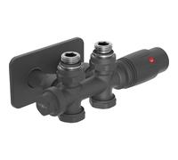 Mexen G00 ensemble thermostatique coudé/droit avec cache S, Duplex, DN50, anthracite - W908-900-910-66 32695 5905315237354