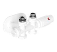 Mexen G00 ensemble thermostatique coudé/droit avec rosace R, Duplex, DN50, blanc - W908-900-905-20 32551 5905315237088