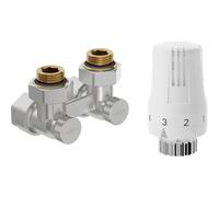 Mexen G01 kit thermostatique à deux tubes DN50, angulaire 1/2"x16 mm, nickel - W911-016-918-01 33130 5905315237644
