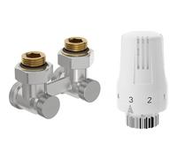 Mexen G01 kit thermostatique bicanal DN50, coudé 1/2"x3/4", nickel - W911-012-918-01 33120 5905315237200