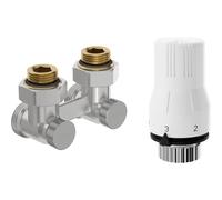 Mexen G02 ensemble thermostatique à deux tubes DN50, angle 1/2"x3/4", nickel - W911-012-928-01 33127 5905315237217