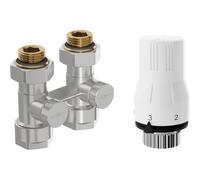 Mexen G02 ensemble thermostatique à deux tuyaux DN50, droit 1/2"x16 mm, nickel - W912-016-928-01 33146 5905315238085
