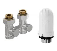 Mexen G03 ensemble thermostat à deux tubes DN50, droit 1/2"x3/4", nickel - W912-012-938-01 33140 5905315237903