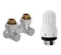 Mexen G04 ensemble thermostatique à deux tubes DN50, coudé 1/2"x3/4", nickel - W911-012-948-01 33129 5905315237637
