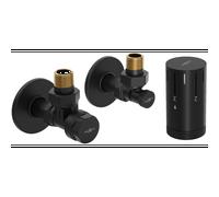 Mexen G05 ensemble thermostatique angulaire avec rosace R, noir - W901-958-904-70 32848 5905315237613
