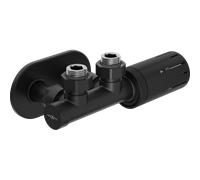 Mexen G05 ensemble thermostatique d'angle avec rosace R, Duplex, DN50, noir - W907-958-905-70 32902 5905315237767