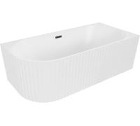 Mexen Gia Baignoire d'angle autoportante cannelée droite 150 x 75 cm