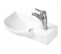 Mexen Hugo lavabo posé gauche 45 x 24 cm, blanc - 21254500L 1223 5903163381922