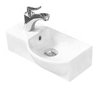 Mexen Hugo lavabo suspendu à droite 40 x 22 cm, blanc - 21254000R 1220 5903163381915