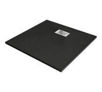 Mexen Hugo receveur de douche carré SMC 80 x 80 cm, noir, cache inox - 42708080-X 25185 5905315225740