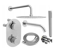 Mexen Kai DR70 ensemble baignoire-douche encastré avec pommeau de douche 30 cm, chrome - 77602DR70301-00 6472 5907709136632