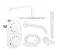 Mexen Kai DR70 ensemble bain-douche encastré avec pomme de douche 25 cm, blanc - 77602DR70251-20 6496 5907709161191