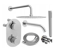 Mexen Kai DR70 ensemble de bain-douche encastré avec pomme de douche 30 cm, chrome - 77602DR70301-00 6472 5907709136632