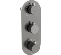 Mexen Kai mitigeur thermostatique pour baignoire-douche à 3 sorties, graphite - 77603-66 435 5907709119178