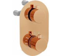 Mexen Kai mitigeur thermostatique bain-douche à 3 sorties, or rose - 77602-60 423 5907709119109