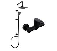 Mexen Tord ensemble de douche en surface avec pomme de douche et mitigeur de douche Kama, noir - 72540200-70 6084 5907709182486