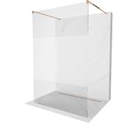 Mexen Kioto cloison de douche autoportante 140 x 200 cm, transparent/givre 8 mm, or rose - 800-140-002-60-35 14201 5907709134041