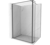 Mexen Kioto cloison de douche Walk-in 130 x 30 cm, cadre noir, gun metal - 800-130-212-95-70-030 48032 5905315342102