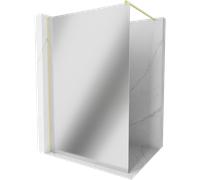 Mexen Kioto cloison de douche Walk-in 140 x 200 cm, miroir 8 mm, or brossé - 800-140-101-55-50 38516 5905315240729