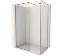 Mexen Kioto-F cloison de douche Walk-in avec cadre 170 x 110 cm, transparent 8 mm, cuivre brossé - 800-170-202-04-65-110 58381 5905315556363