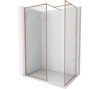 Mexen Kioto-F Paroi de douche Walk-in avec cadre 100 x 70 cm, transparent 8 mm, cuivre brossé - 800-100-202-04-65-070 58264 5905315555236