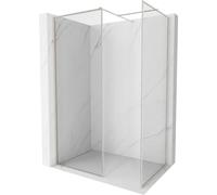 Mexen Kioto-F Paroi de douche Walk-in avec cadre 110 x 70 cm, transparent 8 mm, nickel brossé - 800-110-202-04-97-070 57683 5905315560889