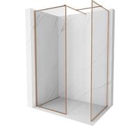 Mexen Kioto-F Paroi de douche Walk-in avec cadre 155 x 80 cm, transparent 8 mm, cuivre brossé - 800-155-202-04-65-080 58300 5905315555595