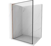 Mexen Kioto L cloison de douche Walk-in 80 x 200 cm, cadre noir, or rose - 800-080-103-60-70 39816 5905315254597