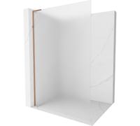 Mexen Kioto L cloison de douche Walk-in 90 x 200 cm, givrée, or rose - 800-090-103-60-30 39829 5905315254689