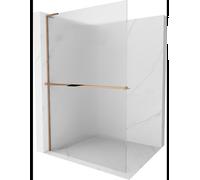 Mexen Kioto+ L panneau de douche avec étagère Walk-in 100 x 200 cm, rayures, or rose - 800-100-123-60-09 39406 5905315262776