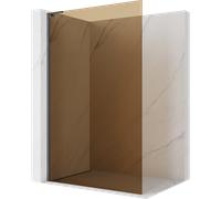 Mexen Kioto L paroi de douche Walk-in 100 x 200 cm, bronze, gris ardoise brossé - 800-100-103-66-32 108615 5907931216416