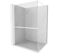 Mexen Kioto+ panneau de douche avec étagère Walk-in 70 x 200 cm, transparent, blanc - 800-070-121-20-00 38069 5905315299772