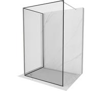 Mexen Kioto Pare-douche à l'italienne 120 x 90 cm, motif noir, nickel brossé - 800-120-212-97-70-090