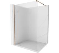 Mexen Kioto paroi de douche 140 x 200 cm, bandes 8 mm, rose doré - 800-140-101-60-09