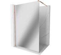 Mexen Kioto Paroi de douche 140 x 200 cm, Miroir 8 mm, Rose doré - 800-140-101-60-50