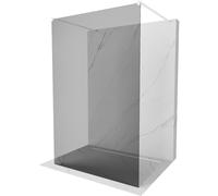 Mexen Kioto paroi de douche autoportante 100 x 200 cm, graphite 8 mm, blanche - 800-100-002-20-40 14292 5907709127289
