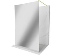 Mexen Kioto cloison de douche autoportante 100 x 200 cm, miroir 8 mm, or brossé - 800-100-002-55-50 36290 5905315267436