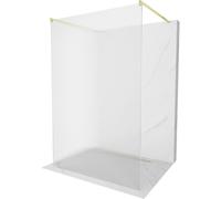 Mexen Kioto paroi de douche autoportante 100 x 200 cm, stries 8 mm, or brossé - 800-100-002-55-09 36207 5905315267399