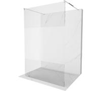 Mexen Kioto paroi de douche autoportante 100 x 200 cm, transparent/sablé 8 mm, chrome - 800-100-002-01-35 14063 5907709133907
