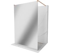 Mexen Kioto paroi de douche autoportante 110 x 200 cm, miroir 8 mm, cuivre brossé - 800-110-002-65-50 36415 5905315268389