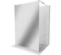 Mexen Kioto paroi de douche autoportante 110 x 200 cm, miroir 8 mm, or - 800-110-002-50-50 14095 5907709134768