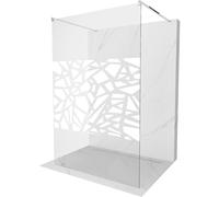 Mexen Kioto paroi de douche autoportante 110 x 200 cm, motif blanc 8 mm, chrome - 800-110-002-01-85 14167 5907709134515