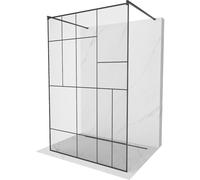 Mexen Kioto paroi de douche autoportante 110 x 200 cm, motif noir 8 mm, noir - 800-110-002-70-78 14162 5907709133426
