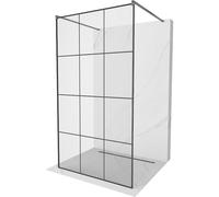 Mexen Kioto paroi de douche autoportante 120 x 200 cm, grille noire 8 mm, métal gun - 800-120-002-95-77 36835 5905315270047